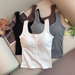 ストラップのベストの女性は胸のパッドのモーダルの一体の固定のブラジャーの美の背中の外で袖なしの内のコントロールを着て服を打ちます。