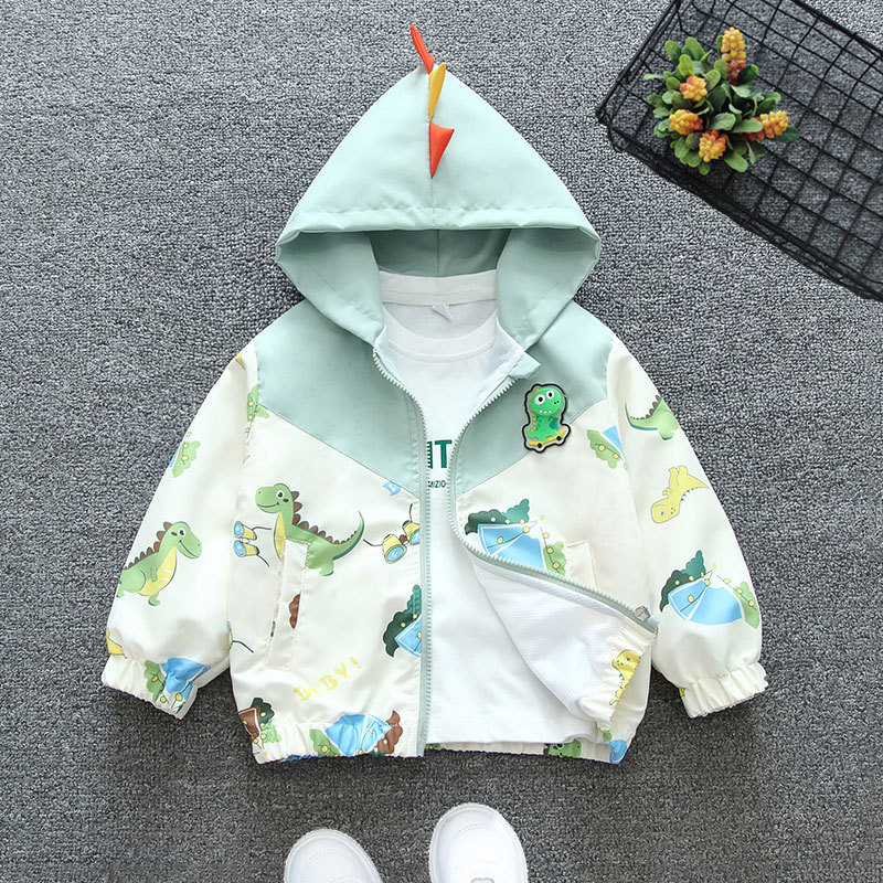Patchwork Dinosaur Jacket Green