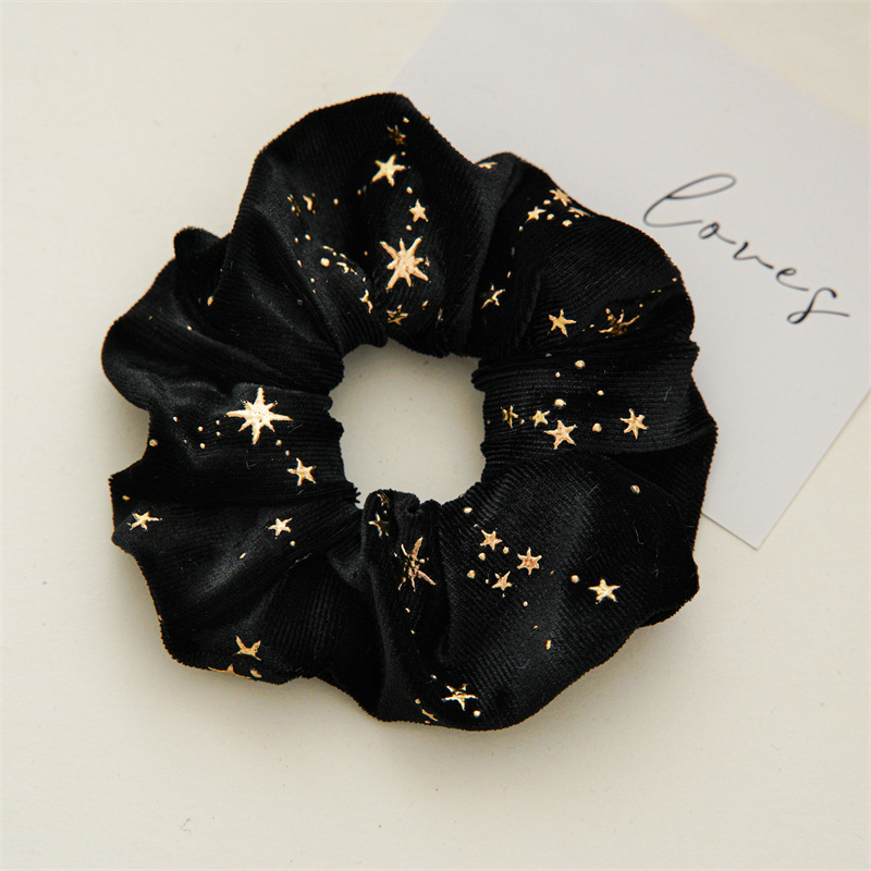 30g Weight Hair Tie Hair Accessories Type 1 Piece Quantity Holiday, Festival Occasion Flannel Material Star Pattern Women's Gender Simple Style, Classic Style Style Women's Simple Style Classic Style Star Flannel Hair Tie 12