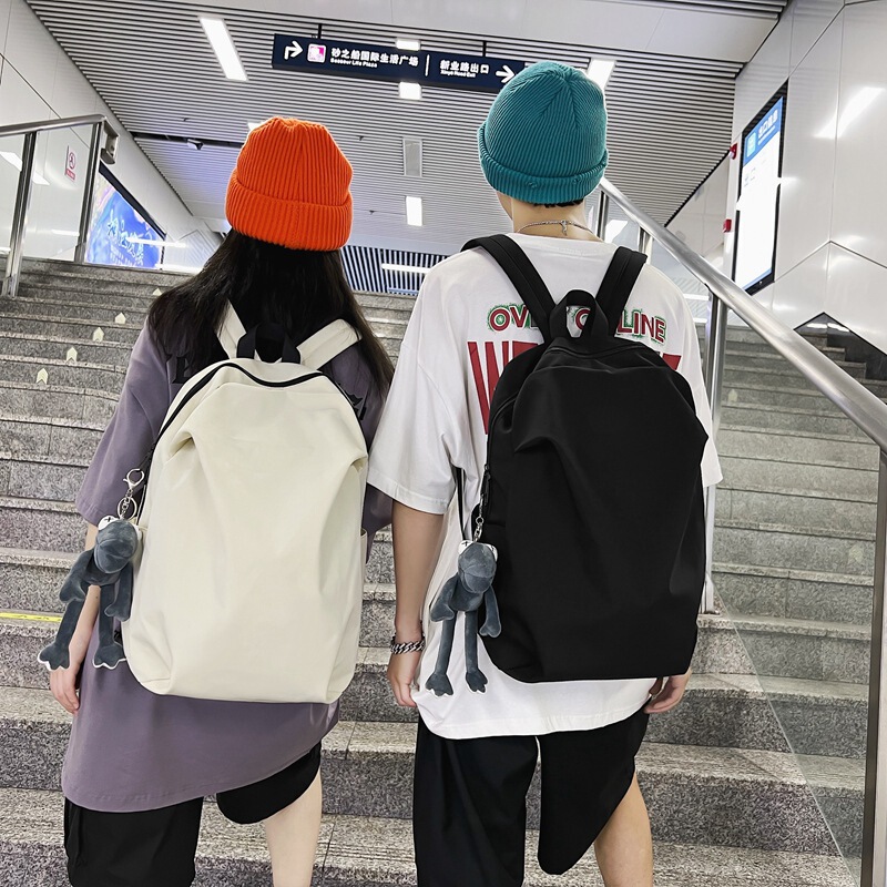 Large Capacity Schoolbag Female College Student Couple Backpack ins Simple Casual Fitness Sports Pleated Backpack Men's Trendy Large Capacity Schoolbag Female College Student Couple Backpack ins Simple Casual Fitness Sports Pleated Backpack Men's Trendy