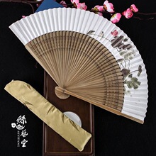 扇子古风超仙扇子手工折扇串面女士扇子新中式汉服旗袍舞蹈折叠扇