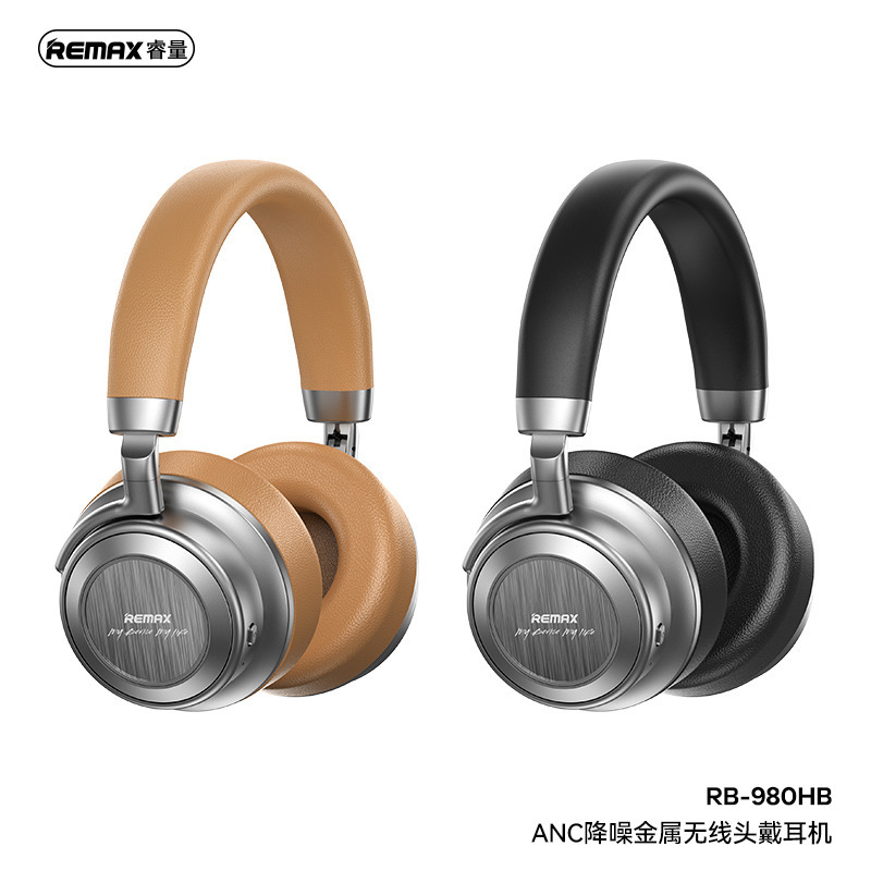 REMAX Metal ANC Noise Reduction Wireless Headset Bluetooth Headset high quality Low Latency Gaming Headset RB-980HB REMAX Metal ANC Noise Reduction Wireless Headset Bluetooth Headset high quality Low Latency Gaming Headset RB-980HB