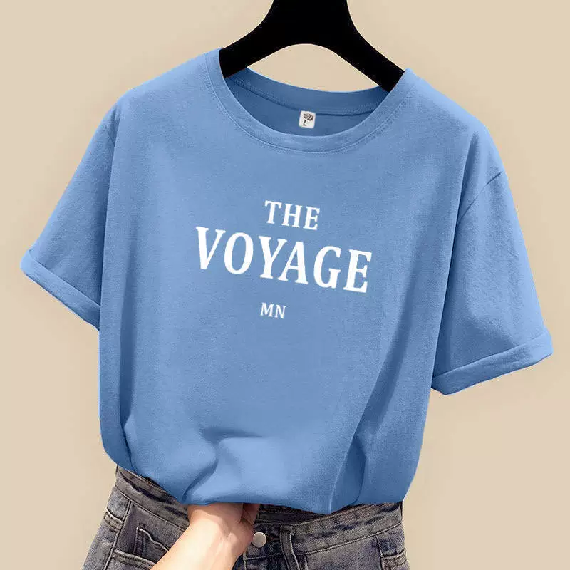 Женские рубашки с короткими рукавами для студентов, свободная летняя женская одежда большого размера в корейском стиле, новая одежда 2025 года, футболки с принтом, топы