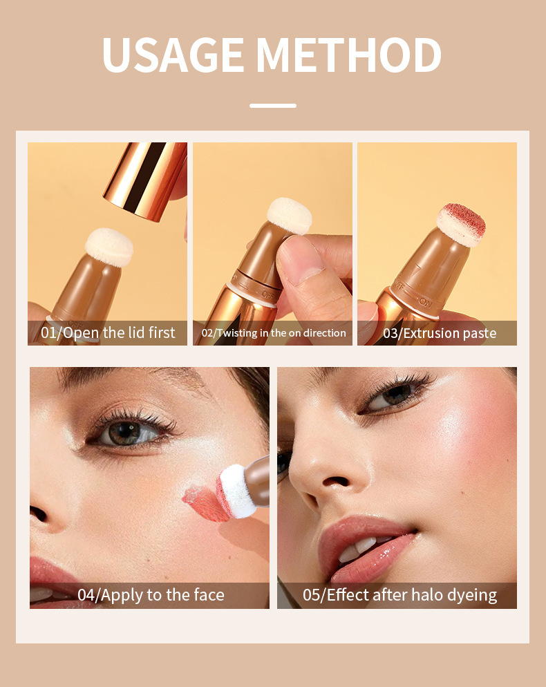 Stick illuminante multifunzionale per viso e naso, contouring e fard, penna per il trucco multiuso._voghion.com