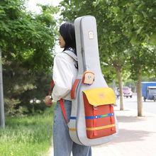加厚个性吉他包时尚潮流民谣吉它背包琴袋套男女新潮防泼水乐器箱