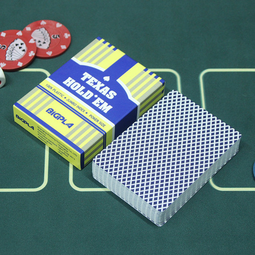德州扑克大字扑克塑料pvc大玩家扑克牌防水桌游俱乐部外贸批发