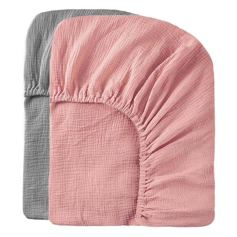 Детские хлопчатобумажные чехлы для постельных принадлежностей Детские двухслойные марлевые креповые чехлы для постельных принадлежностей для трансграничных продаж Amazon