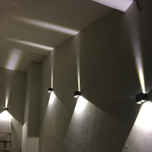 Cross-border modern minimalist outdoor waterproof wall lamp villa exterior courtyard dual head spot light corridor bedside decorative wall lamp