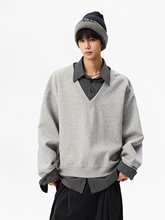 印花秋冬卫衣男2024年春秋季韩版新款圆领宽松上衣chic港风潮流