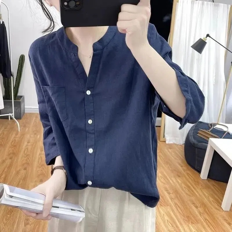Summer retro breathable shirt