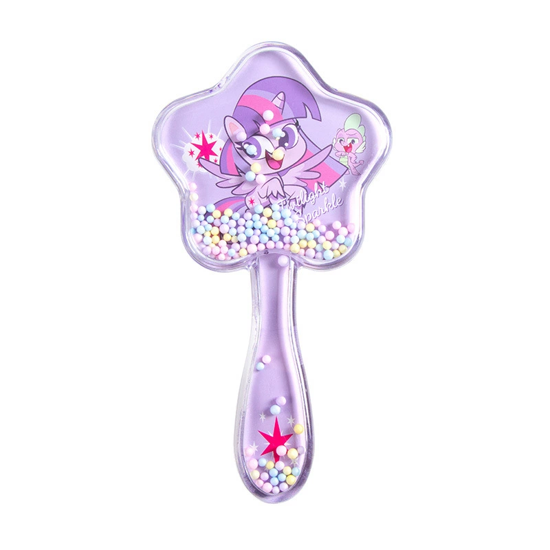 Детская расчёска (My Little Pony) — мягкая щётка, «жидкие» блёстки, карманное зеркальце