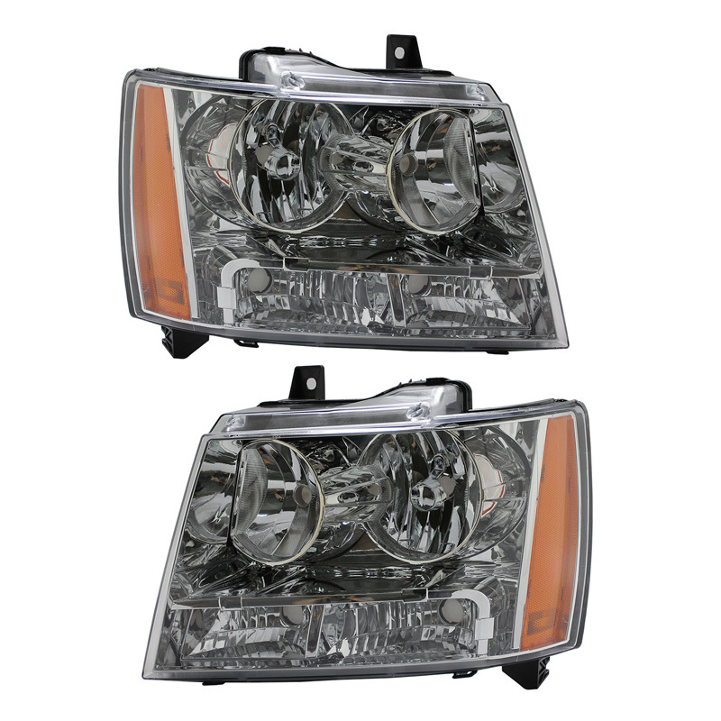 Faros Delanteros Estándar Americanos Electrochapados Originales para Automóviles Chevrolet Modelos 07-14 Avalanche Suburban Tahoe