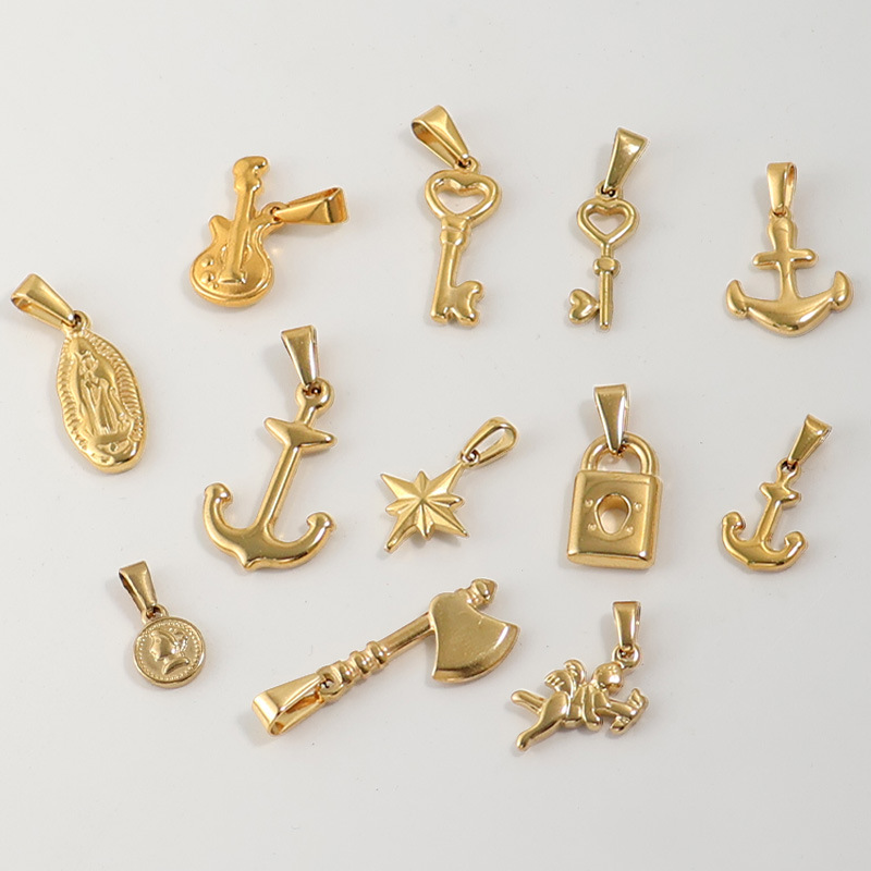 4g Weight Pendant Jewelry Making Type Real Gold Plated Plating Material DIY Jewelry Accessories Classification 1 Piece Quantity 304 Stainless Steel, 316 Stainless Steel Material Geometric Pattern Elegant, Streetwear Style Waterproof Non Tarnish, Plating Craft 1 Piece 304 Stainless Steel 316 Stainless Steel Real Gold Plated Geometric Pendant DIY Jewelry Accessories 无