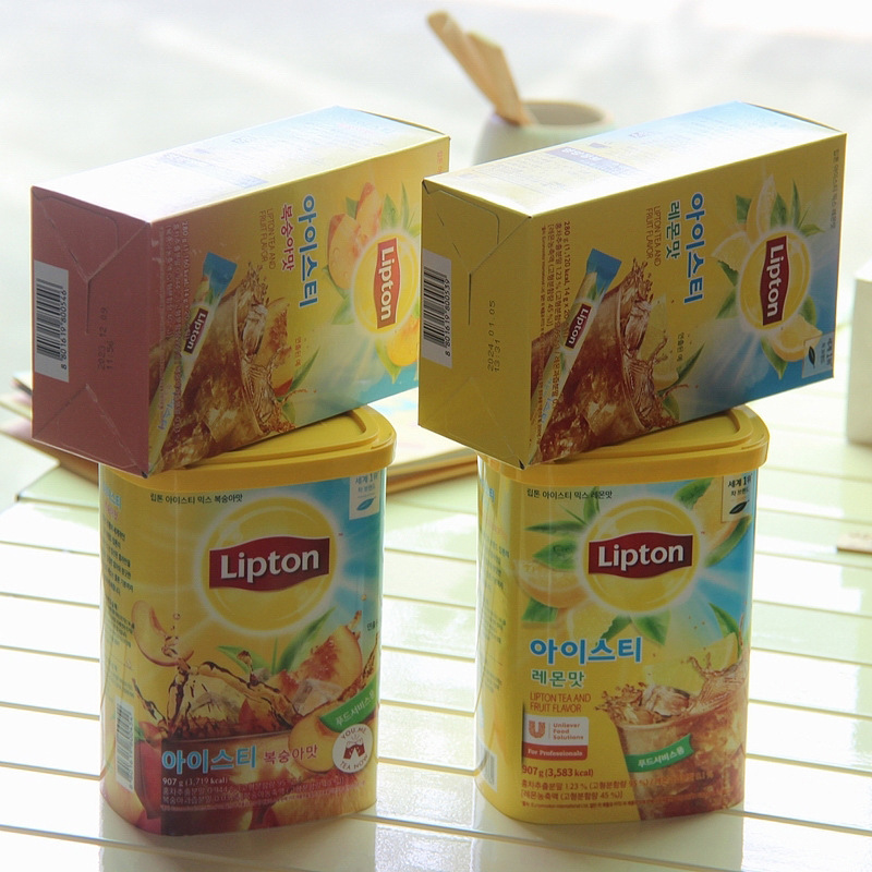 Korean Imported Lipton Peach Lemon Iced Black Tea Instant Cold Brew Tea Fruit Tea Summer Beverage Korean Imported Lipton Peach Lemon Iced Black Tea Instant Cold Brew Tea Fruit Tea Summer Beverage