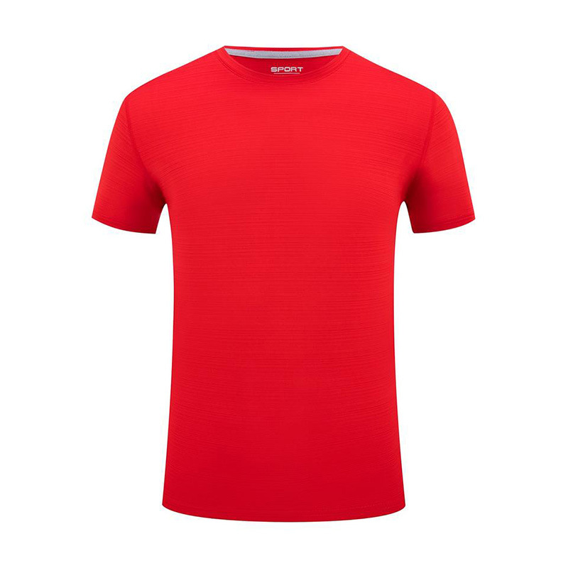 Poliamonio elástico absorción de sudor ligero cuello redondo ropa de trabajo de manga corta camiseta de publicidad cultural de construcción rápida camiseta de secado personalizada