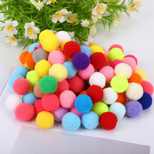 High-Elastic Colored Plush Balls Handmade DIY Small Balls Fashion Accessories for Children's Clothing and Toys
