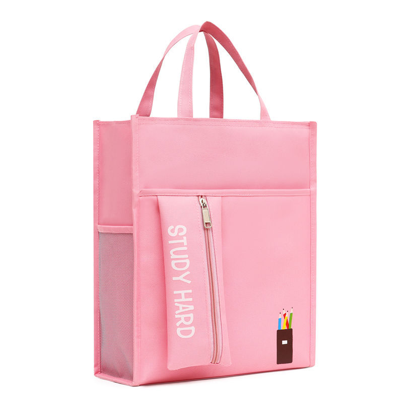 Bolsa de archivos portátil con cremallera bolsa de información A4 bolsa de libro de aprendizaje clase de entrenamiento tutorial bolsa maletín impresión logo