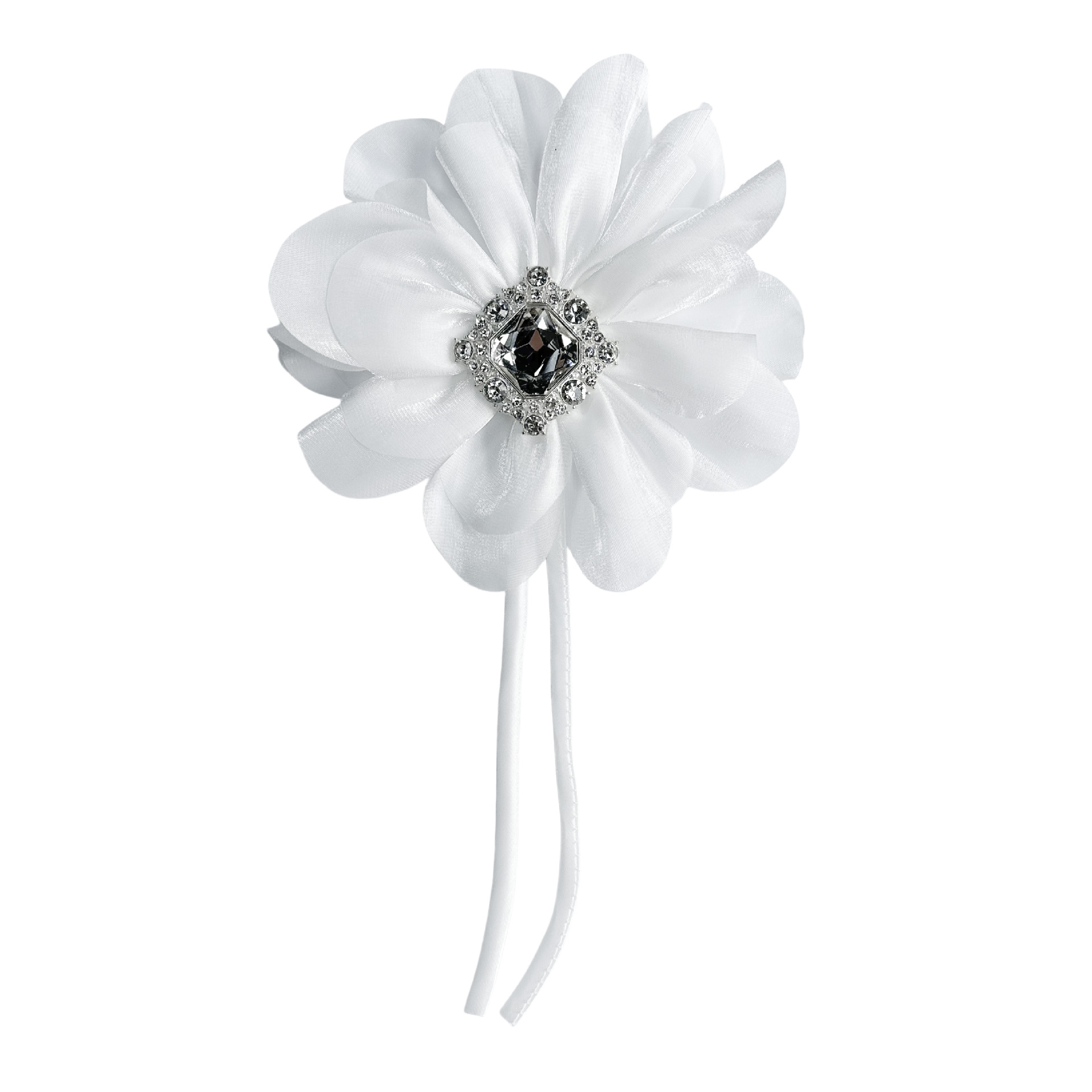 Inventario de flores de chiffon accesorios para el cabello de niños banda de cabello de diamantes multicolores flores de cabello material de ropa hecha a mano niñas clip de cabello