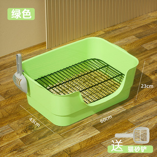 Dog toilet bathtub large square box stainless steel high fence anti-urine splash detachable small and medium pet large dog urine wholesale