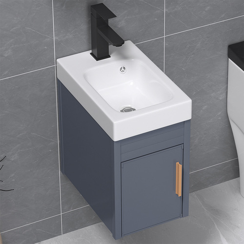 K9HX wholesale small apartment vertical waterproof space aluminum wall-mounted bathroom cabinet toilet washing machine side cabinet narrow side washing