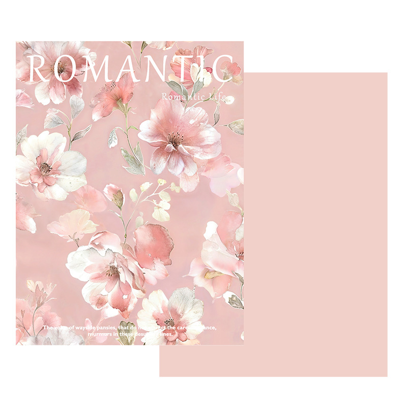 Siciliana pintura al óleo atmósfera de papel ramo de flores papel de embalaje artístico de papel floral colorido papel de embalaje de periódico al por mayor