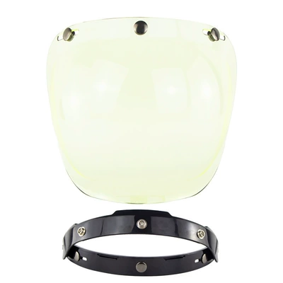 Dəbilqə (Kaska) aksesuarları Half Helmet Bubble Mirror - yellow-film-black-bracket
