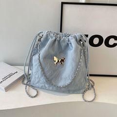 蝴蝶結大容量雙肩包包女士2024新款bags多用單肩斜挎包外出旅行包