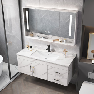 K8 Light Luxury Slate Bathroom Cabinet Bathroom Sink Washbasin Cabinet Combination Modern Simple Washbasin Bathroom Set