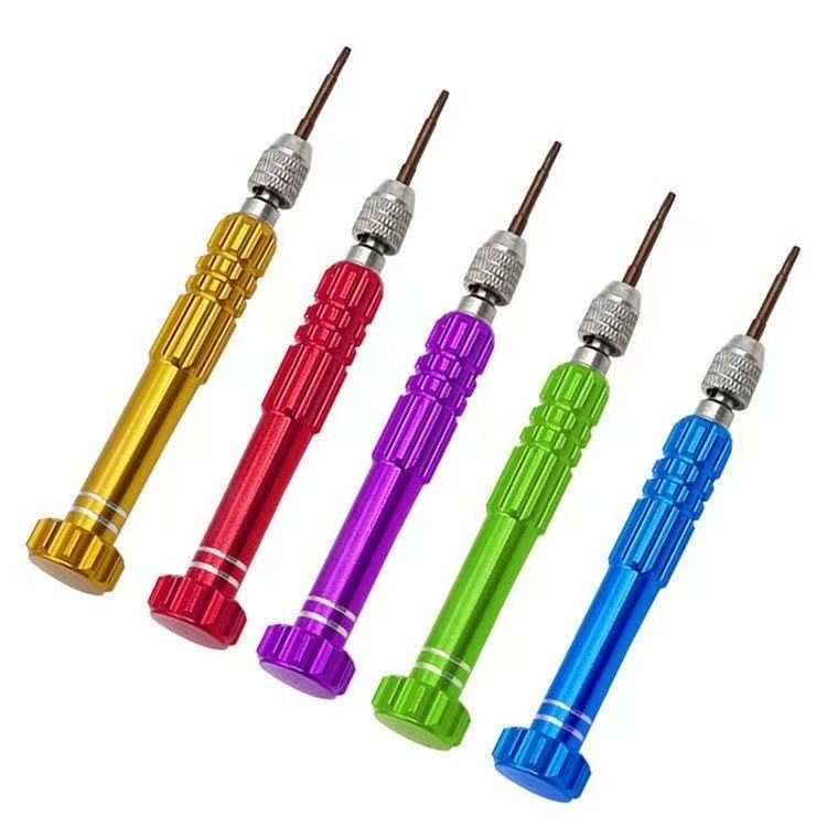 5-in -1 aluminum alloy screwdriver suit mobile phone repair and disassembly screwdriver Apple special multi-function S2 screwdriver