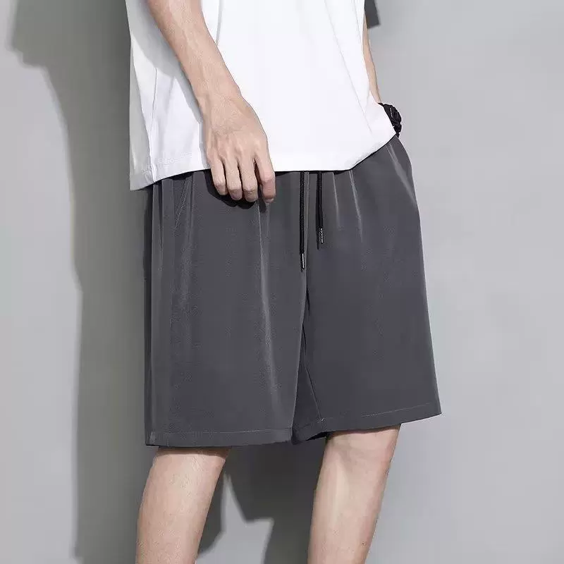 Silk thin shorts, casual trousers, oversize