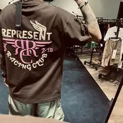 REPRESENT VINTAGE foam letter print hidden limited fashion High Street FOG short sleeve T-shirt ZGPB