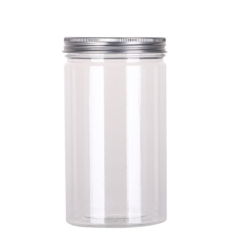 Mayorista de grado alimenticio PET botellas de plástico botellas de aluminio transparentes botellas de boca abierta almacenamiento calenta té nueces cereales image 5