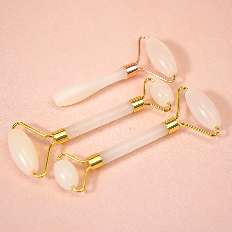 New Pink Crystal Massage Roller, High-Quality Xiuyu Eye Massage Roller, Facial Massage Stone Roller Set