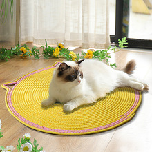 夏天网红猫抓板猫抓垫睡觉猫咪用睡垫耐磨不掉屑编织棉绳猫窝宠物