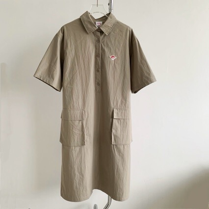 Workwear Loose-Fitting Dress, Summer Casual, Age-Reducing, Mid-Length, Simple Straight Shirt Dress for Petite People
