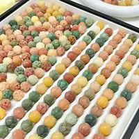 Натуральная разноцветная резьба из корня бодхи с цветком лотоса, бусины бодхи «сделай сам», буддийские бусины, аксессуары с бусинами