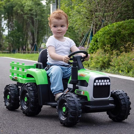 Children's tractor four-wheel electric car baby children's toy car can sit with remote control 1-3 years old gift
