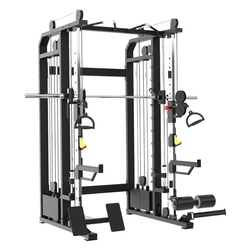 Máquina Smith, equipo de gimnasio, marco multifuncional, rack de sentadillas, rack comercial tipo big bird para pérdida de grasa