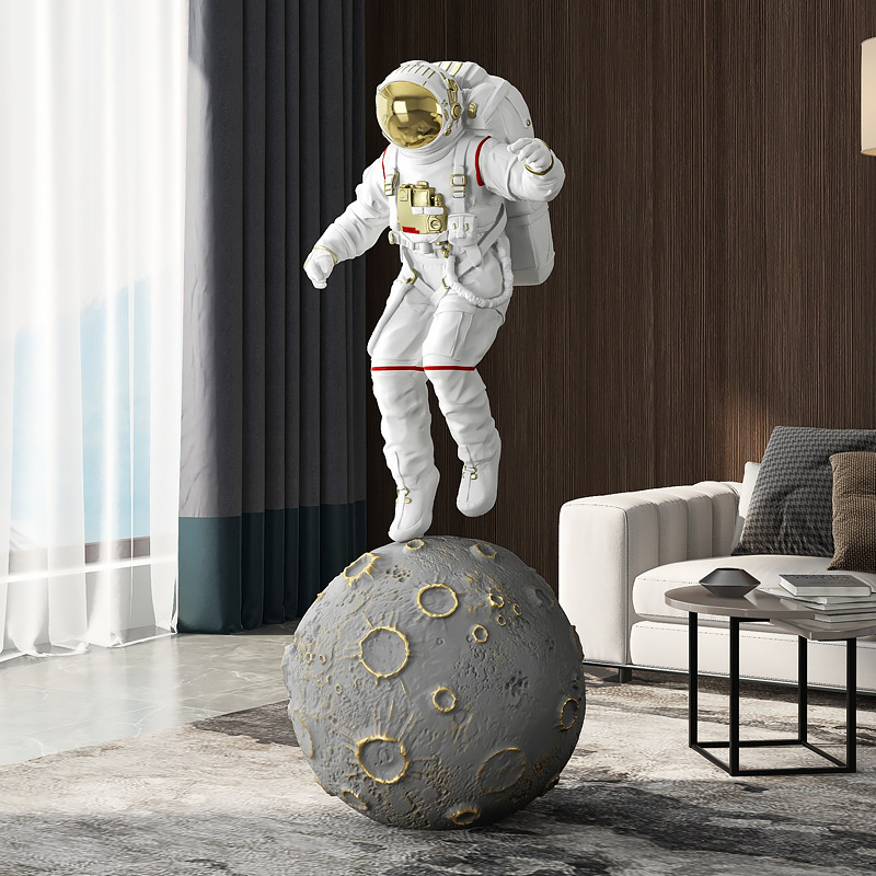 Astronauta lámpara de Pie Grande decoración del hogar tienda exposición salón Spaceman escultura inauguración regalo