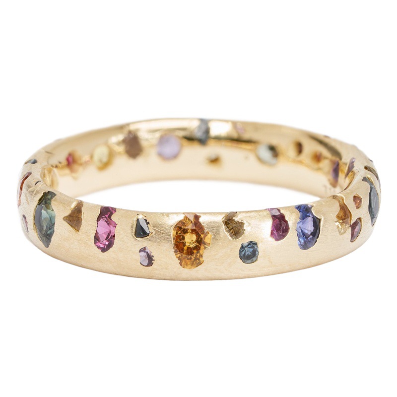 Anillo de Circonitas de Colores, con Circonitas Incrustadas