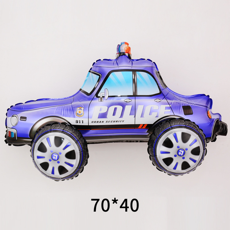 Nuevo globo de coche tridimensional dibujos animados vehículo globo carreras tema cumpleaños decoración apoyos globo