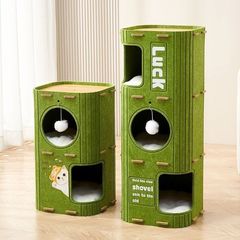 毛毡猫窝多层一体树洞冬天冬季猫咪保暖双层躲避屋多猫家庭猫屋
