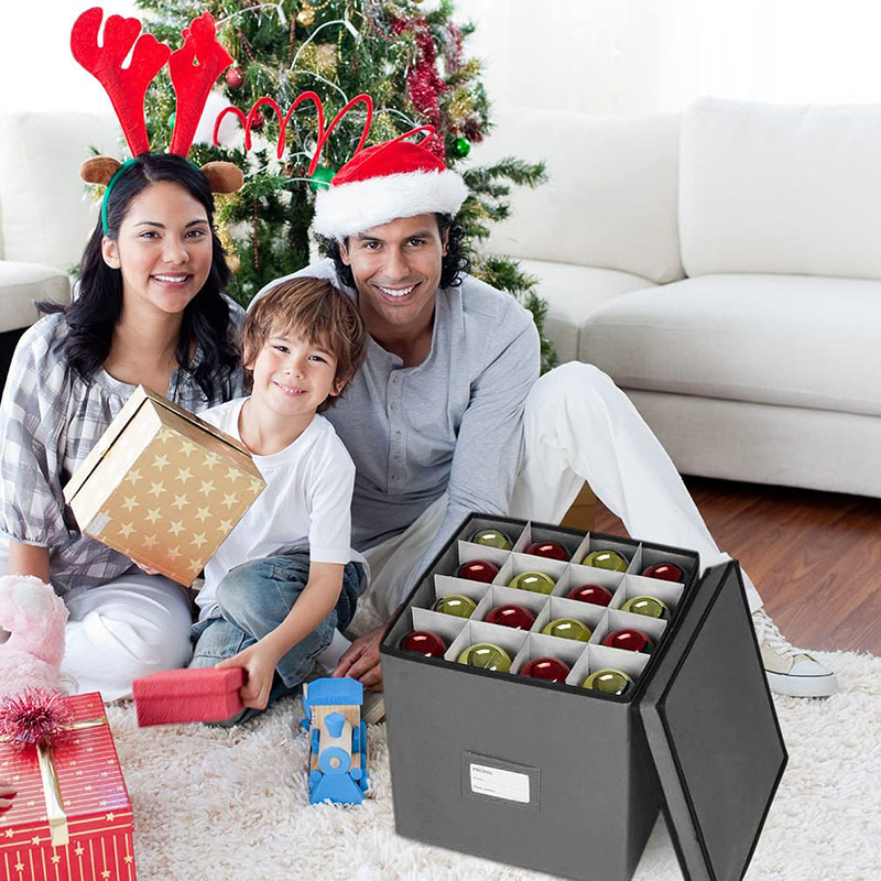 Caja de almacenamiento de bolas de Navidad transfronteriza caja de almacenamiento plegable separada de cuatro capas caja de almacenamiento de bolas decorativas de Navidad de Amazon