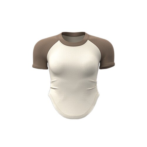 Summer Contrast Color T-shirt, Breathable Quick-Drying Yoga Top, Dance Fitness Yoga Short Sleeve Running Sports Shirt