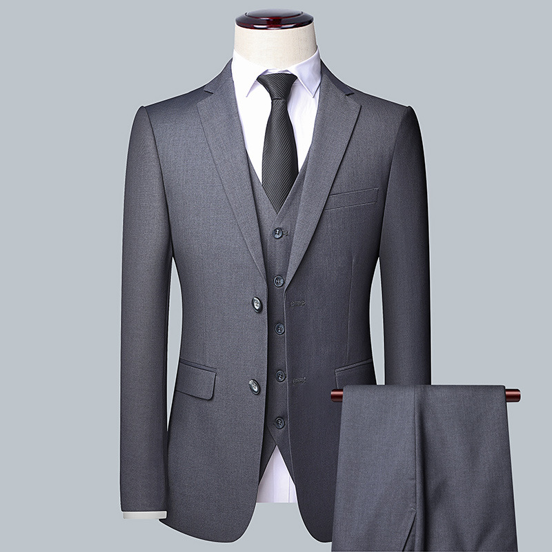 Men's suits set three-piece suit wear men's business is equipped with groom wedding dress one generation