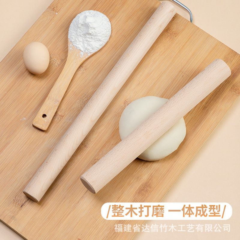 Rodillo de madera maciza grande dumpling piel hogar pequeño tamaño Rolling stick prensa seco Rolling stick hornear rodillo image 2