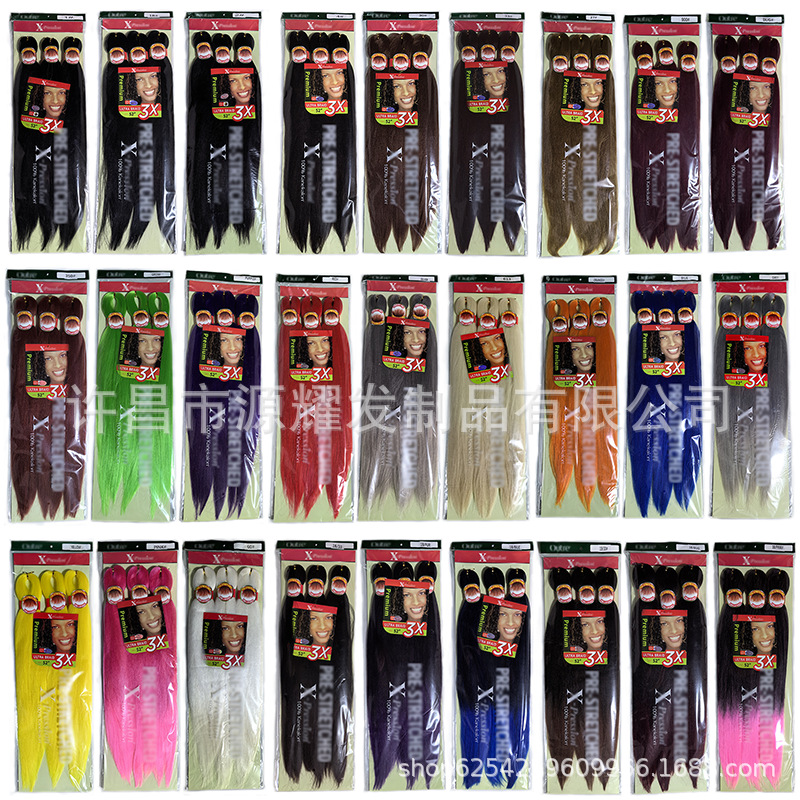 3Xeasy trenzada comercio exterior africano trenzada EZ seda de baja temperatura ignífuga gran trenzada conjunto de cabello de ganchillo al por mayor