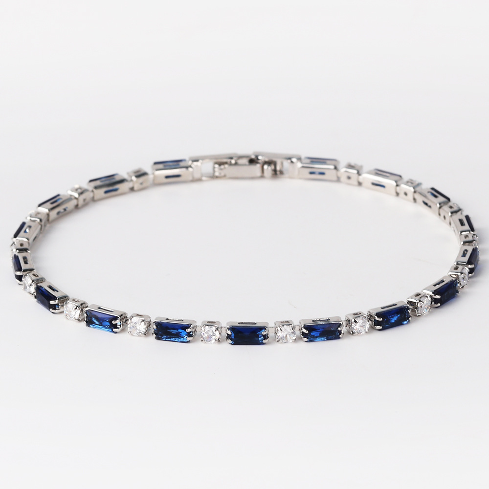 5g Weight Copper Pendant Material Zircon Inlay Material Bracelets Classification Copper Chain Material 1 Piece Quantity Holiday, Travel, Daily Occasion Copper Material Geometric Pattern Women's Gender Plating Design Casual, Simple Style, Streetwear Style Copper Plating Geometric Zircon Bracelets 9