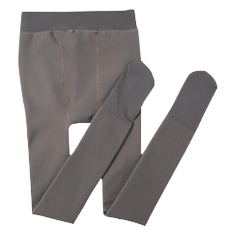 Leggings transpirables grises y negros para mujer, todo en uno, otoño e invierno más terciopelo, gruesas y cálidas, piernas brillantes más grasa y talla grande