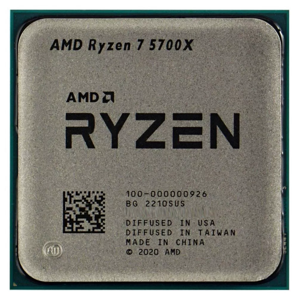 AMD Ryzen R7 5700X без упаковки CPU 8 ядер 16 потоков 3.4ГГц 65Вт подходит для материнских плат B450/B550